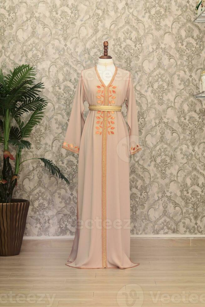 Traditional Moroccan caftan photo