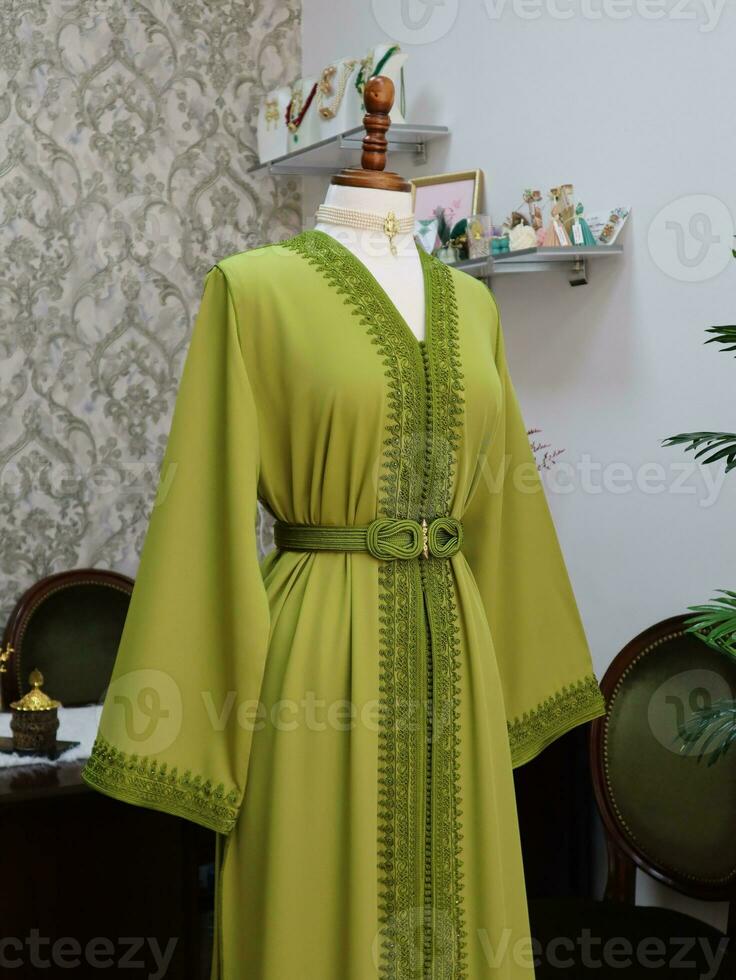 Traditional Moroccan caftan photo