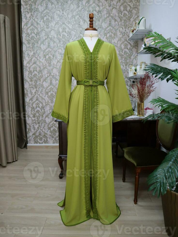 Traditional Moroccan caftan photo