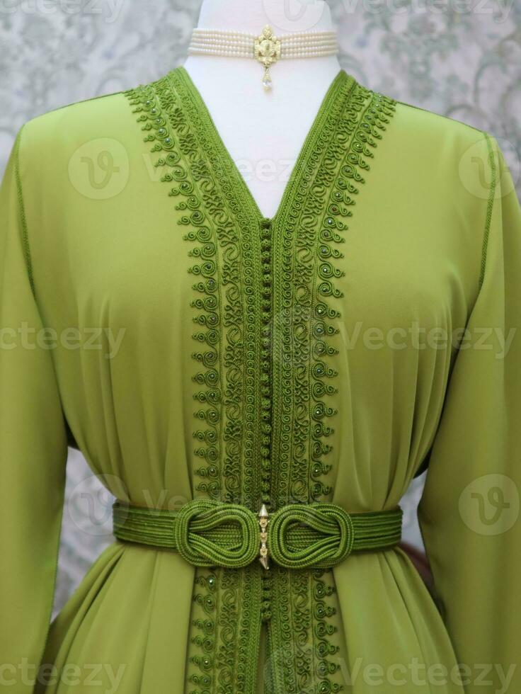 Traditional Moroccan caftan photo