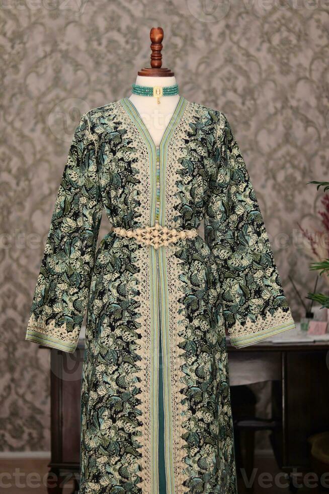 Traditional Moroccan caftan photo