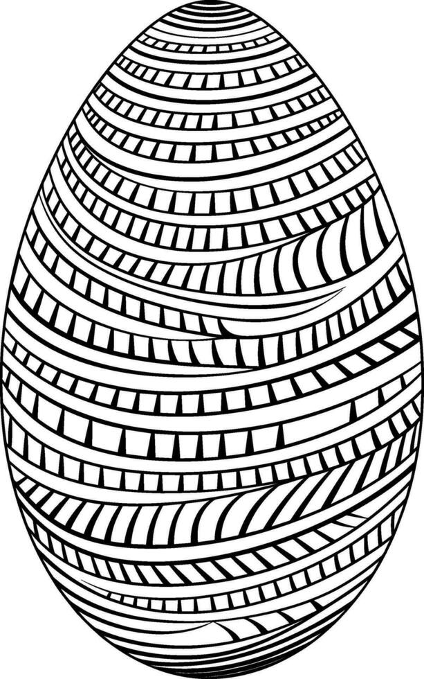Easter egg solid icon, religion holiday elements, egg with lines, a filled pattern on a white background, eps 10. AI generated illustration. vector