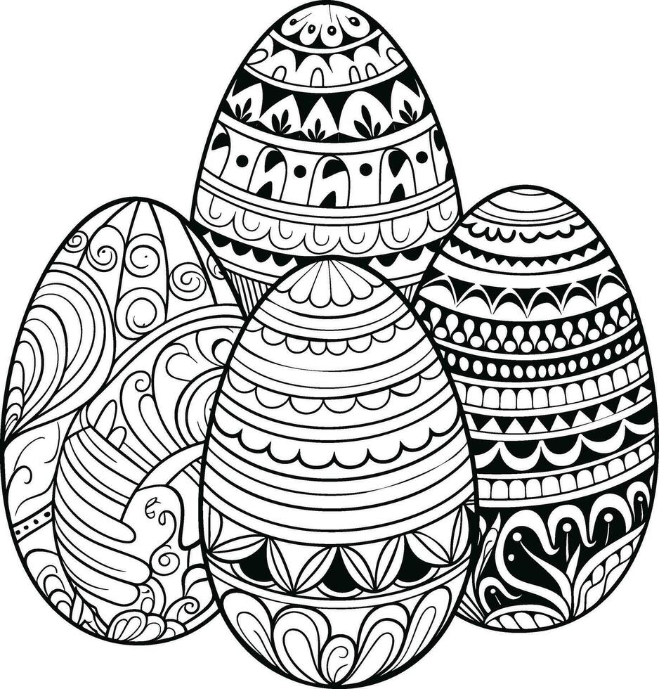 Pascua de Resurrección huevos iconos Pascua de Resurrección día festival. vector ilustración. ai generado ilustración.