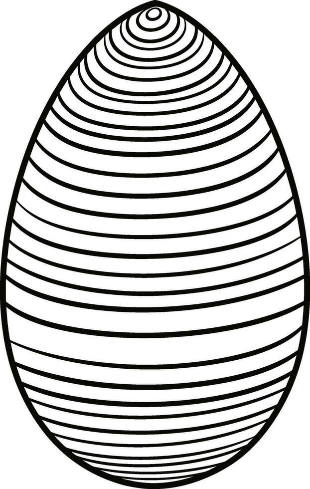 Easter egg solid icon, religion holiday elements, egg with lines, a filled pattern on a white background, eps 10. AI generated illustration. vector