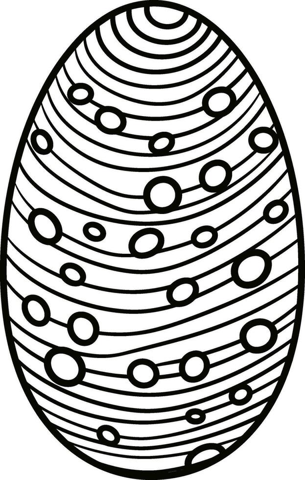 Easter egg solid icon, religion holiday elements, egg with lines, a filled pattern on a white background, eps 10. AI generated illustration. vector