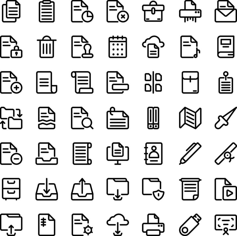 Vector of Documentation Icon Set. Perfect for user interface, new ...