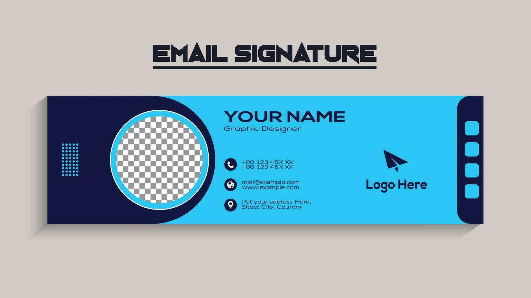 Corporate Modern Email Signature Design template. business e signature vector design.