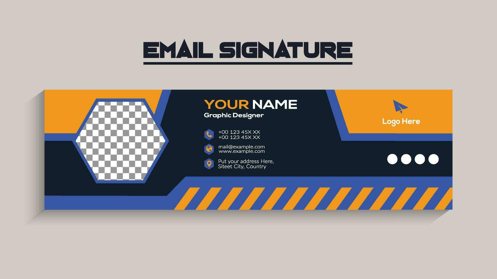 Corporate Modern Email Signature Design template. business e signature vector design.