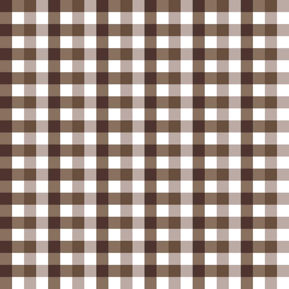 Brown shade plaid pattern background. plaid pattern background. plaid background. Seamless pattern. for backdrop, decoration, gift wrapping, gingham tablecloth. vector