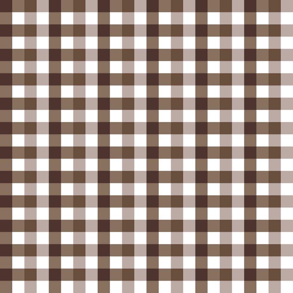 Brown shade plaid pattern background. plaid pattern background. plaid background. Seamless pattern. for backdrop, decoration, gift wrapping, gingham tablecloth. vector