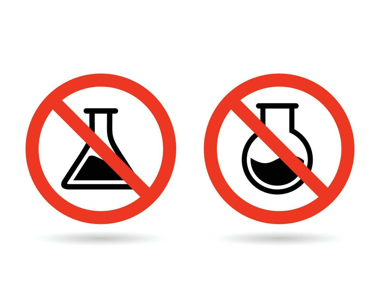 Warning no chemical sign and symbol. No chemical additives vector sign. No preservative icon