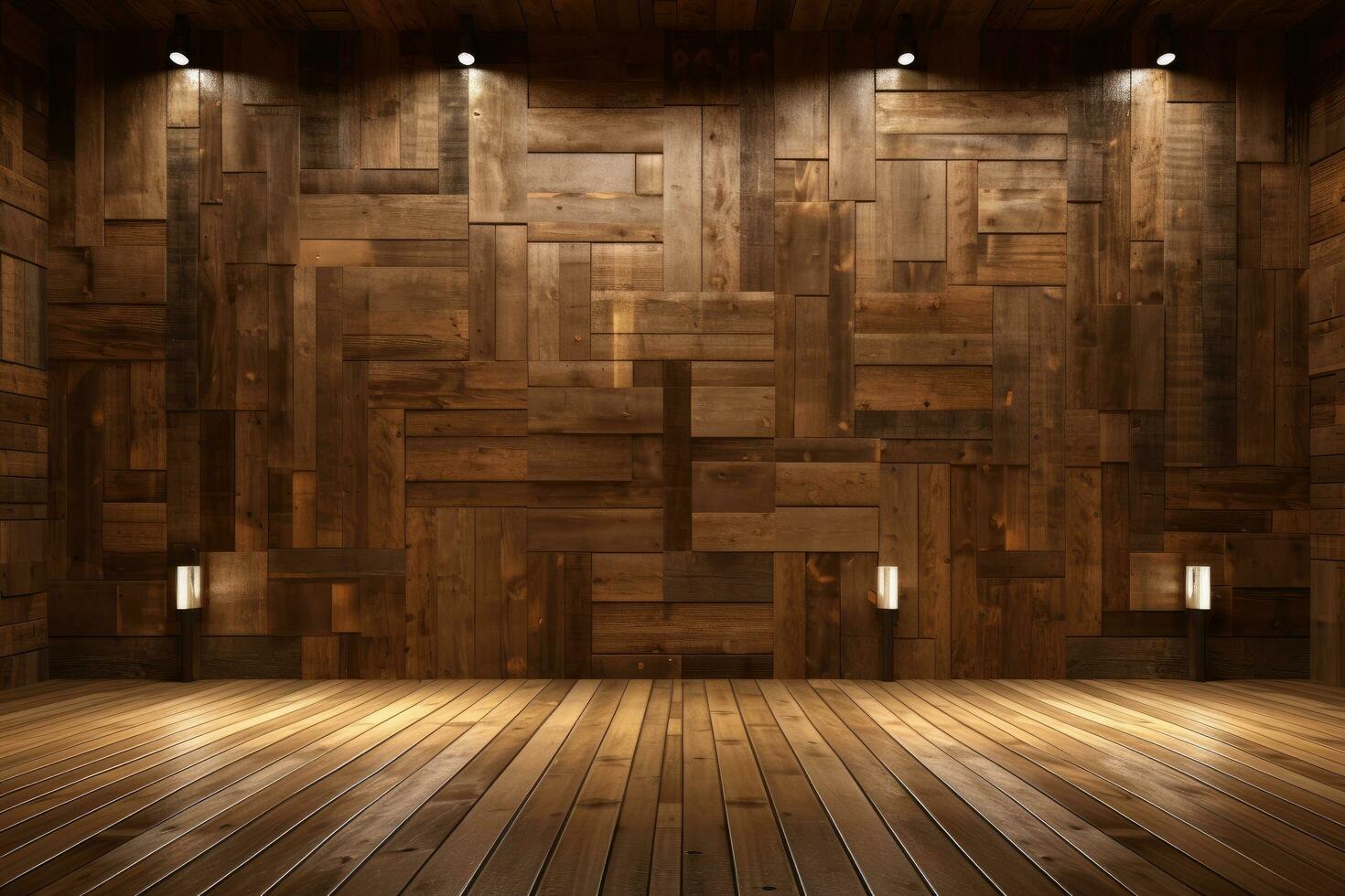 AI generated Wood background for product display Ai generated photo