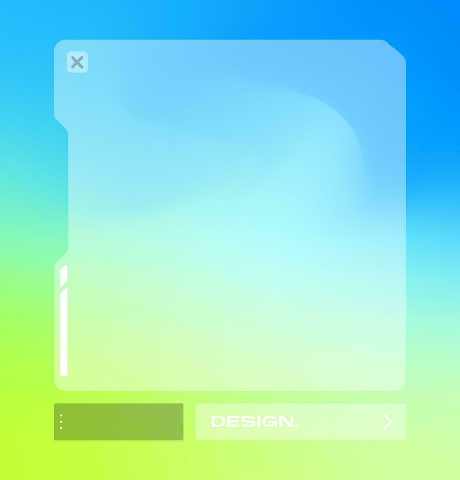 Futuristic square gradient background. Pop up window vector illustration.