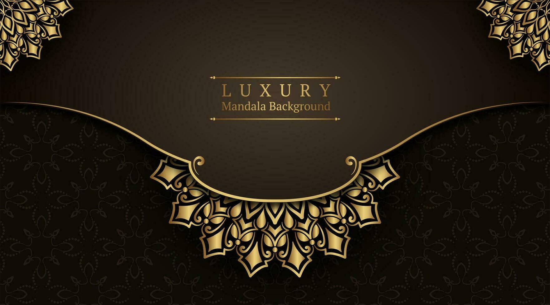 luxury background with golden mandala ornament vector