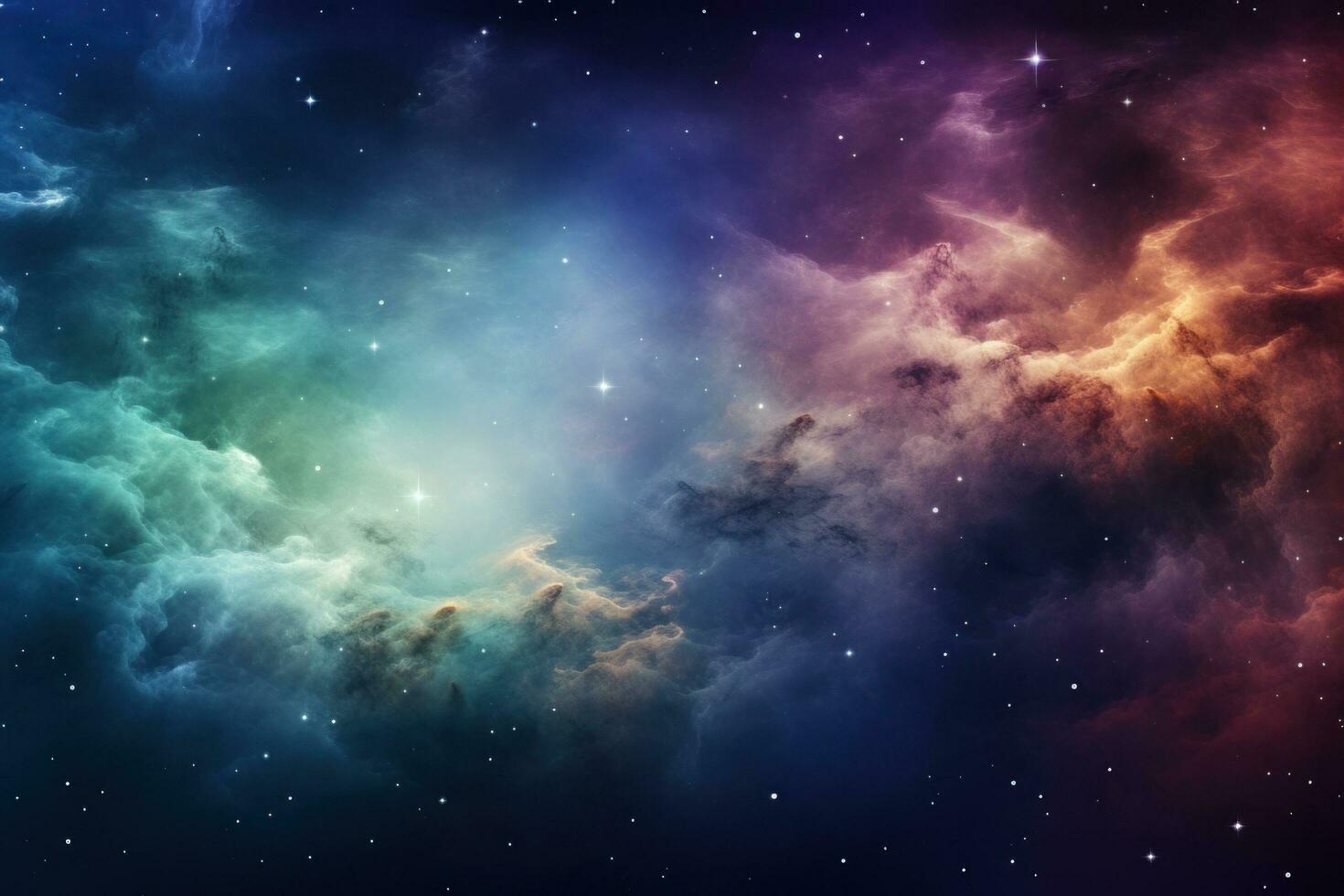 AI generated Vibrant space background with swirling nebulae, stars, and a cosmic expanse for text photo