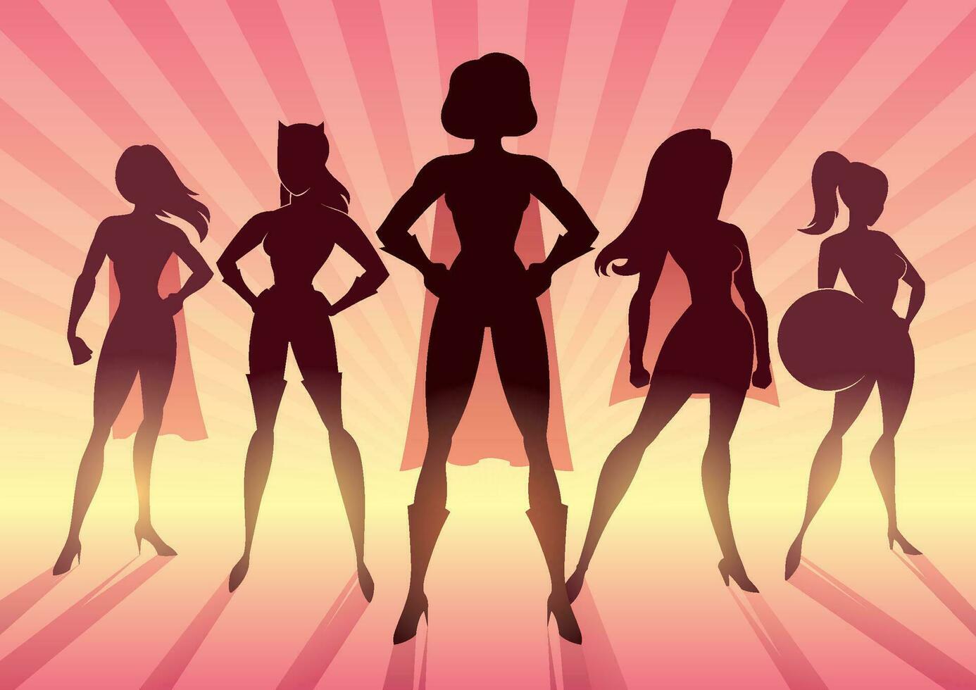 Girl Power Team vector