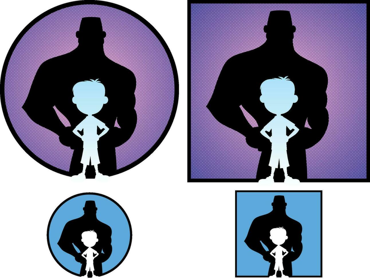 Boy and Man vector