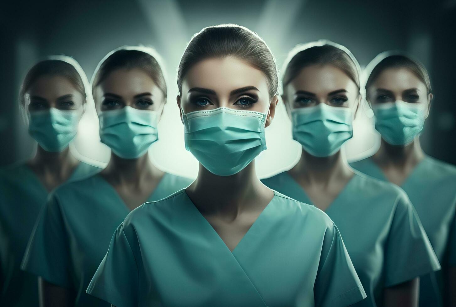AI generated a group of women in nurses