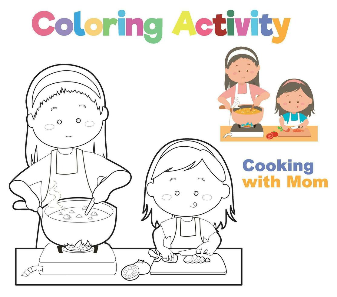 Happy Mothers Day colouring sheet. Mothers day coloring pages. vector