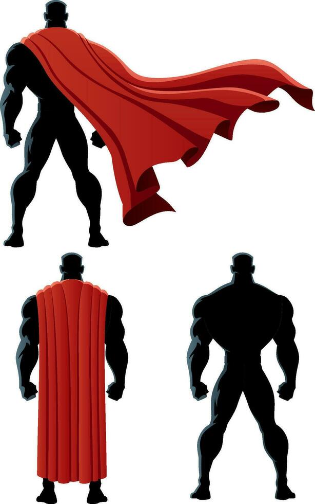 Superhero Back Isolated vector