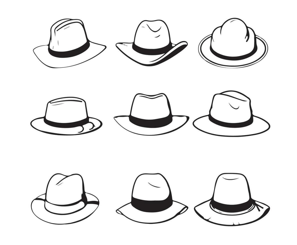 Clásico sombrero colección vector