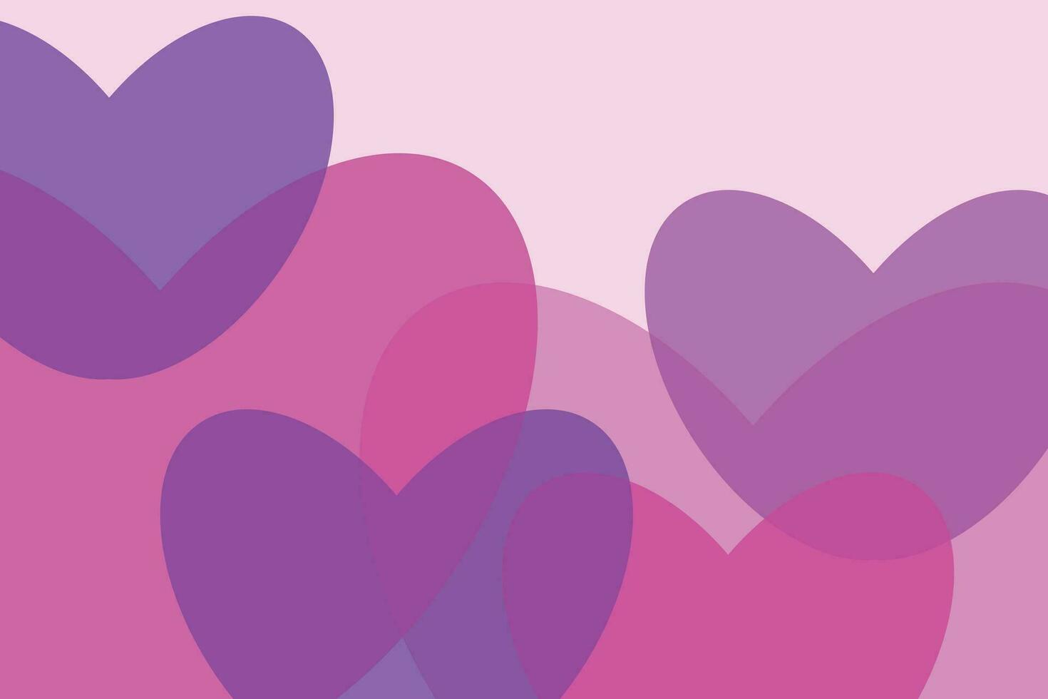 Hearts in pink shades. Background with hearts. vector