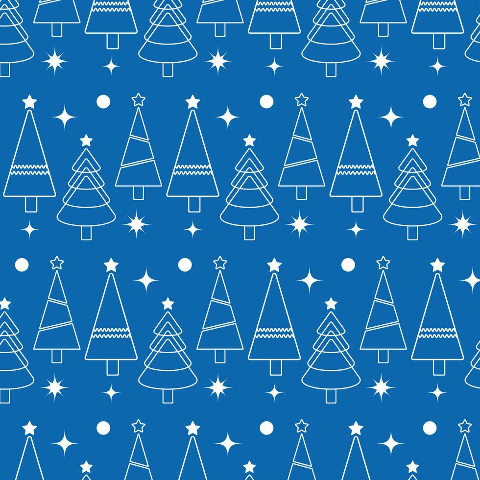 Christmas and New Year, winter background with fir trees. Pattern on the swatch panel. vector