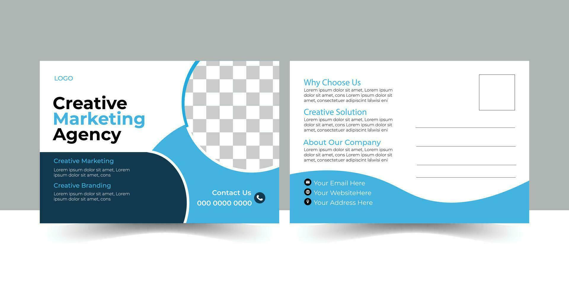 diseño de tarjeta postal de negocios vector