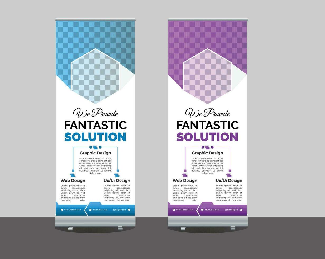 Roll Up banner vector
