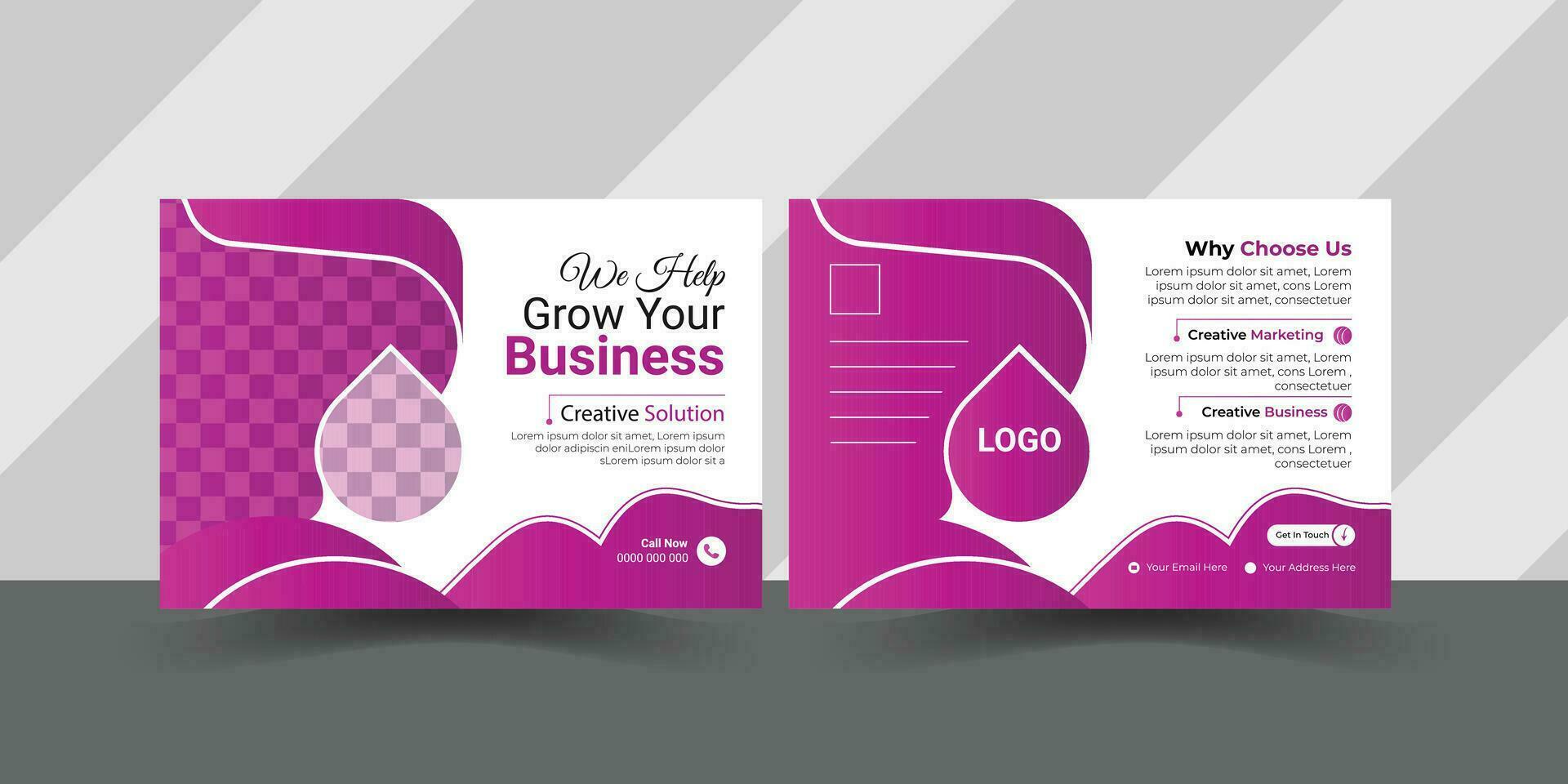 Business post card Design vector