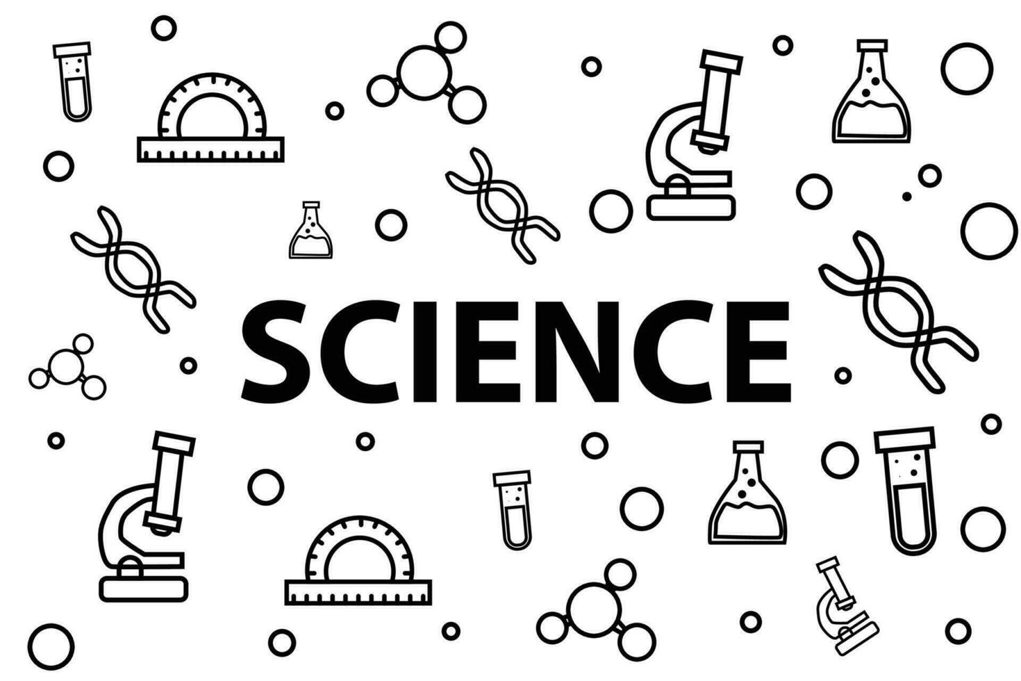 science background with elements set vector