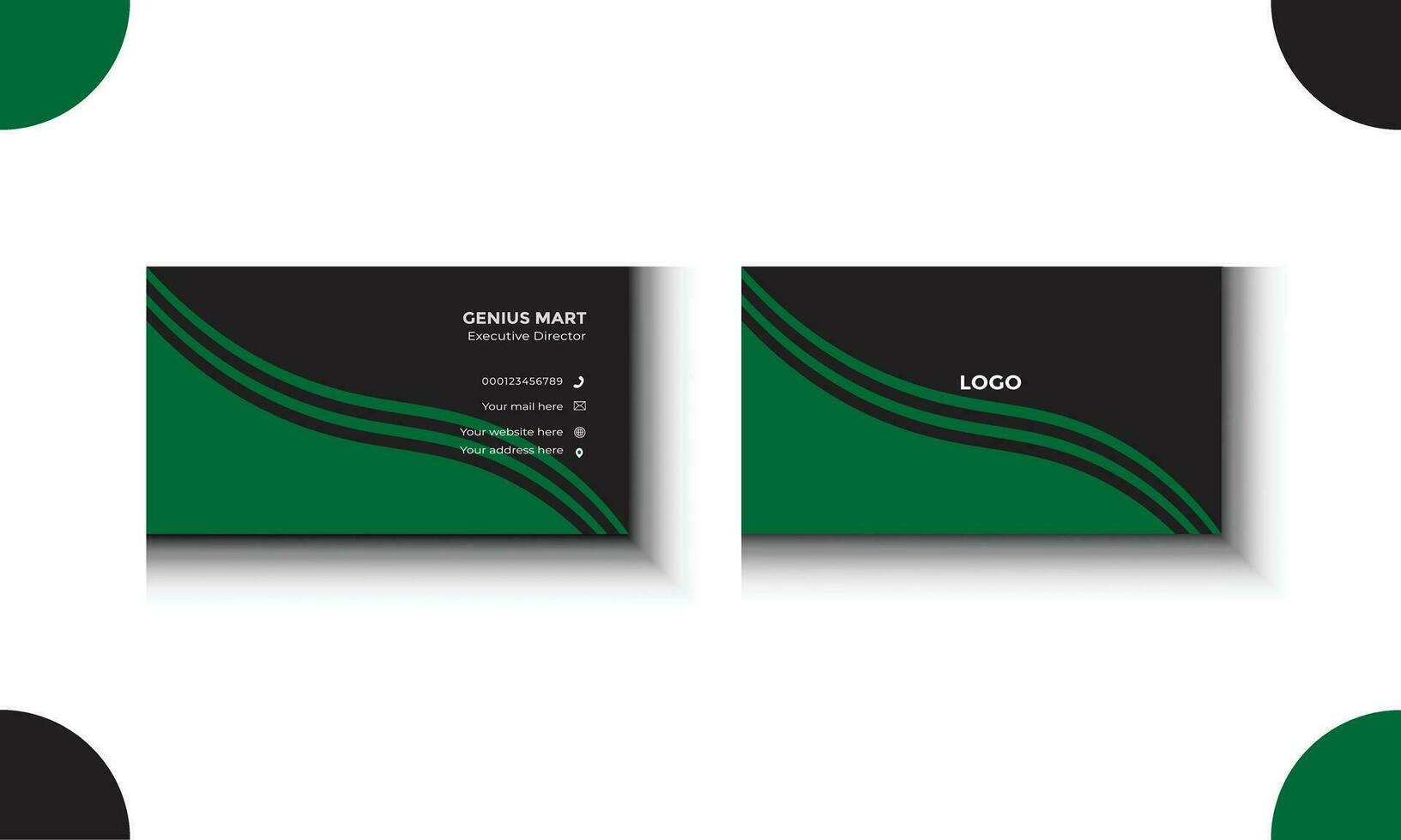 Modern simple clean business card vector