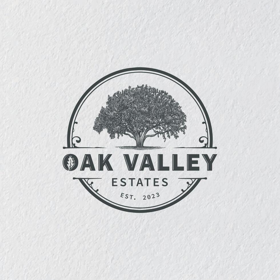 Oak tree logo vector