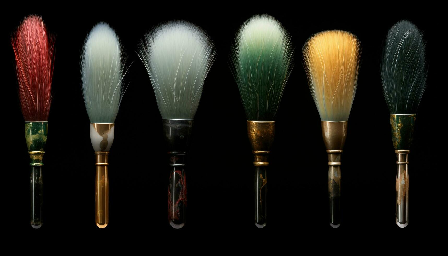 AI generated glass brushes modern simple photo