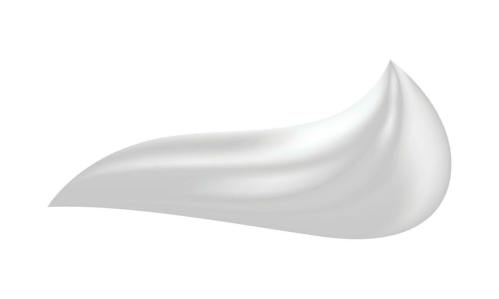 Vector white cream on white background