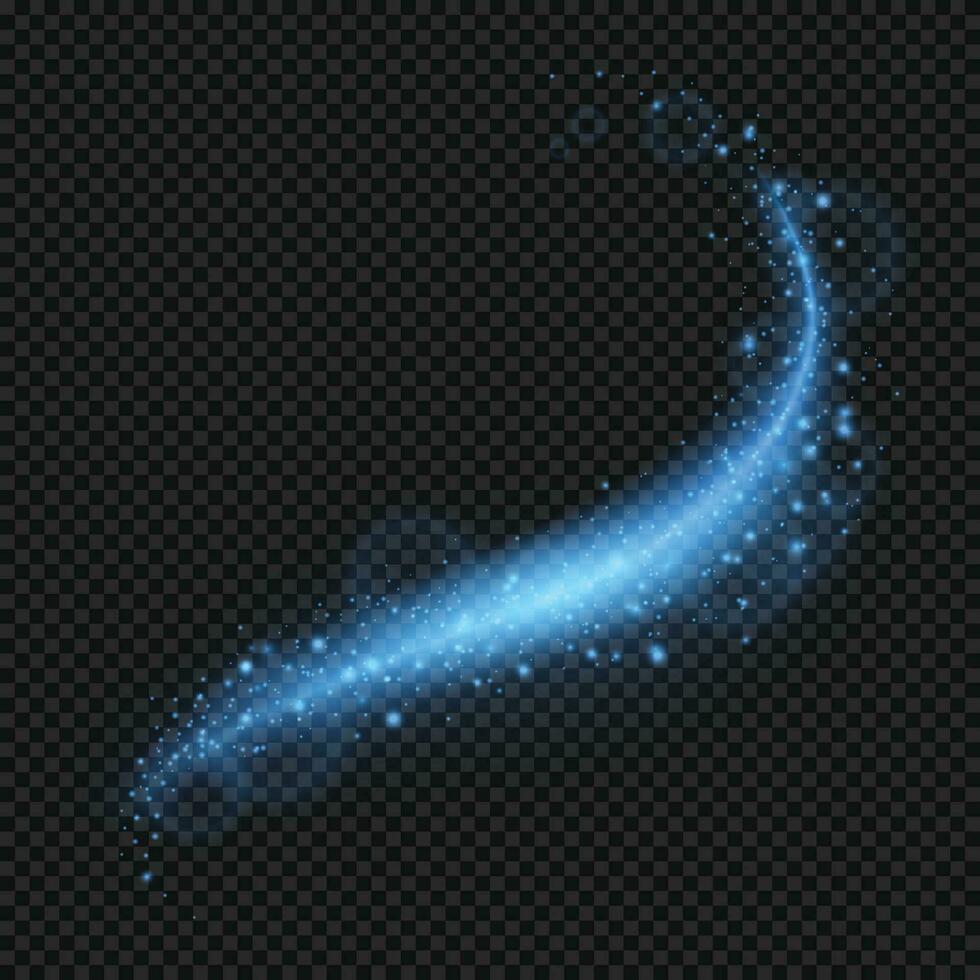 Vector abstract sparkling blue waves