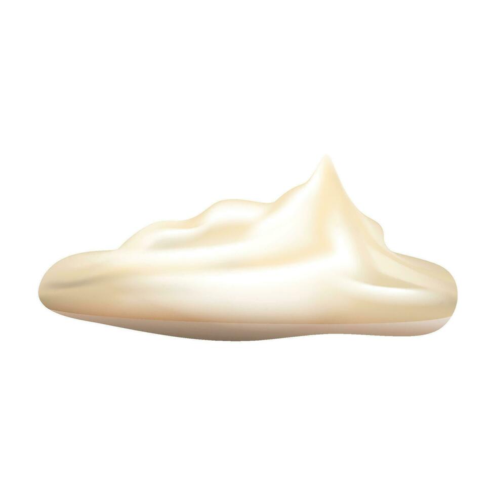 Vector fresh mayonnaise isolated on white background