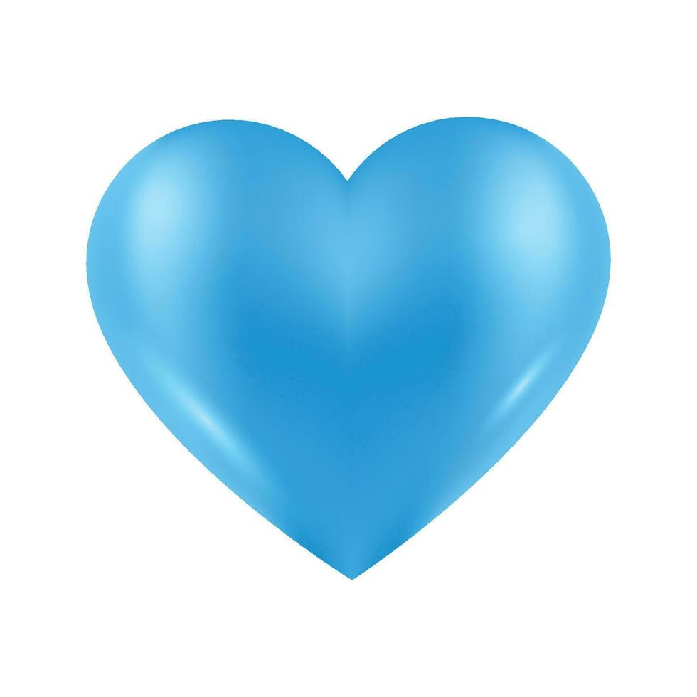 Vector blue heart isolated on transparent background. happy valentine's day greeting template