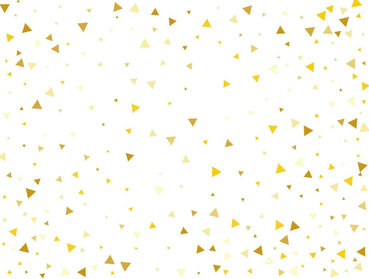 Magic Golden Triangular Confetti Background. Vector illustration