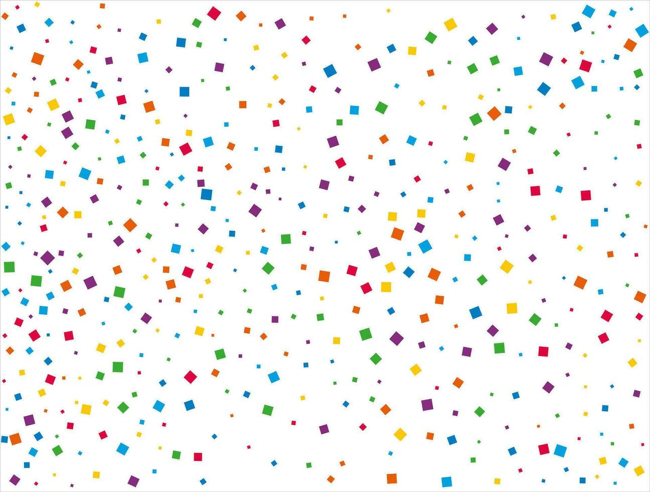 Wedding Rainbow Squares Confetti. Vector illustration.