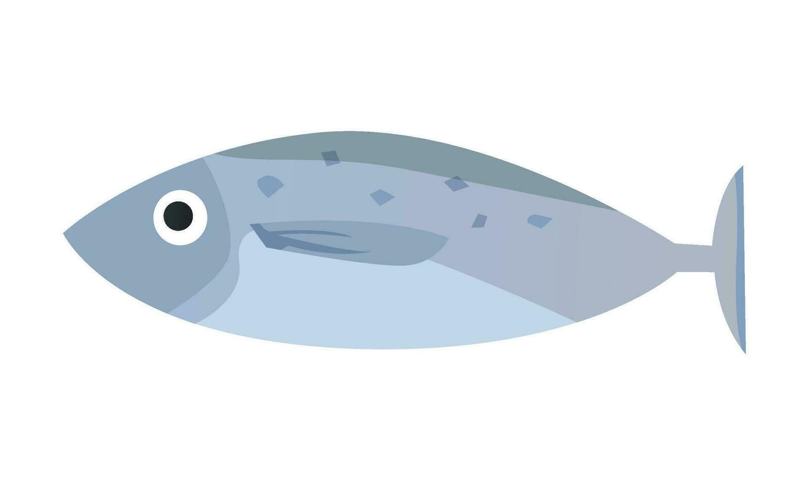 Vector sea and freshwater fish on white