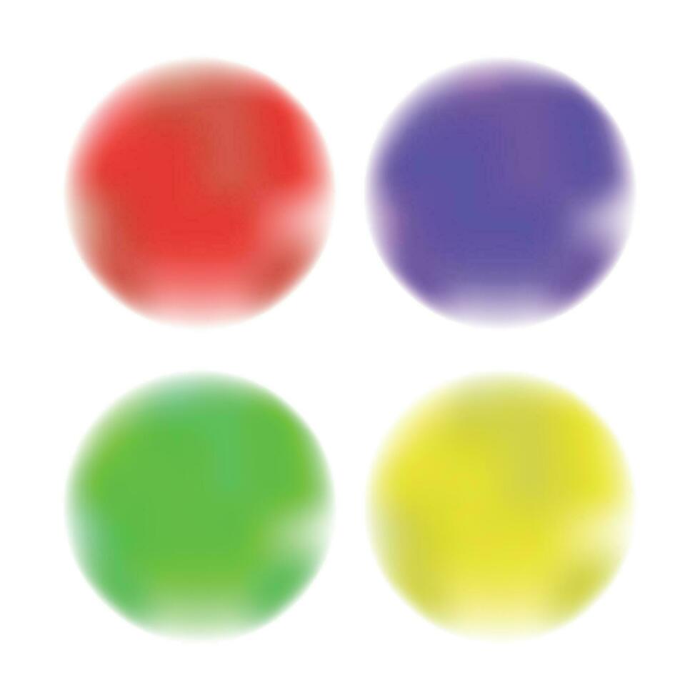 Vector gradient colorful sphere in trendy style set moden fluid shape