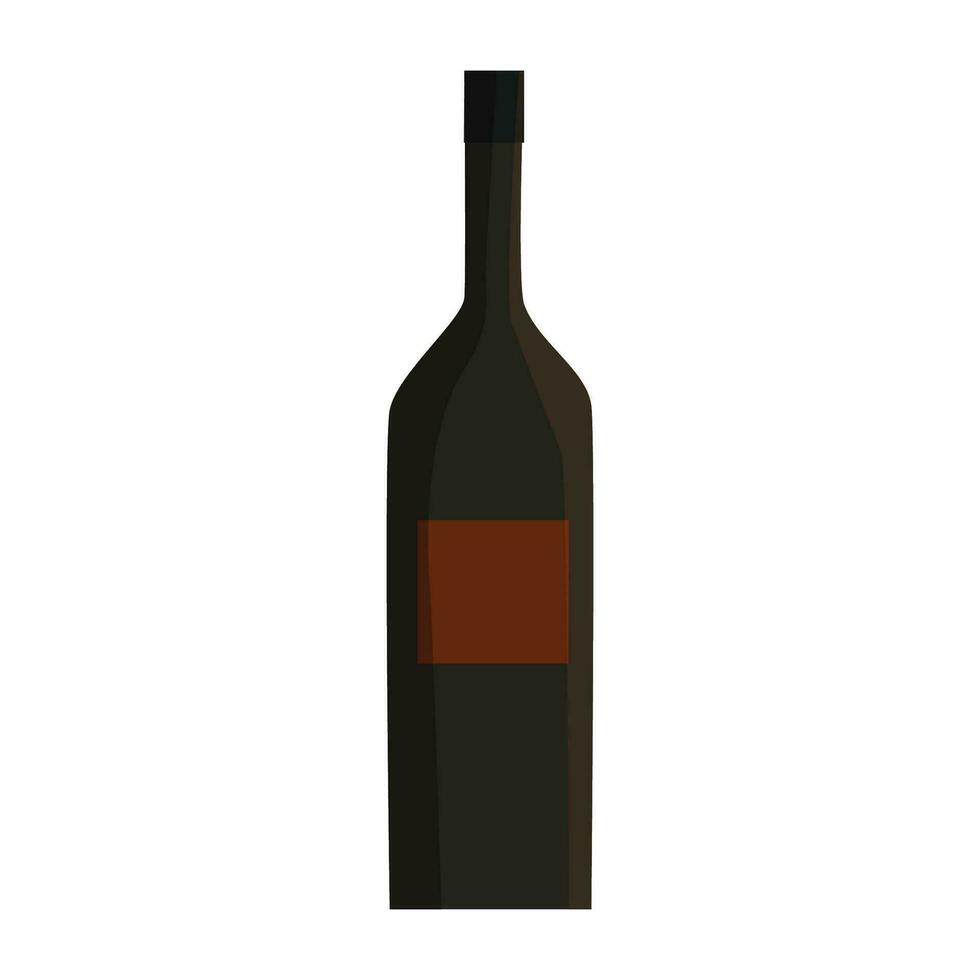 vector vino botella ilustración en blanco antecedentes