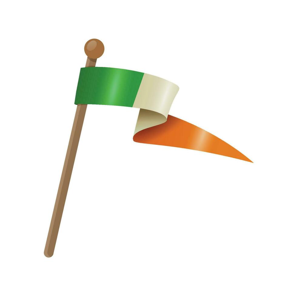 Vector ireland flag with creative design vector