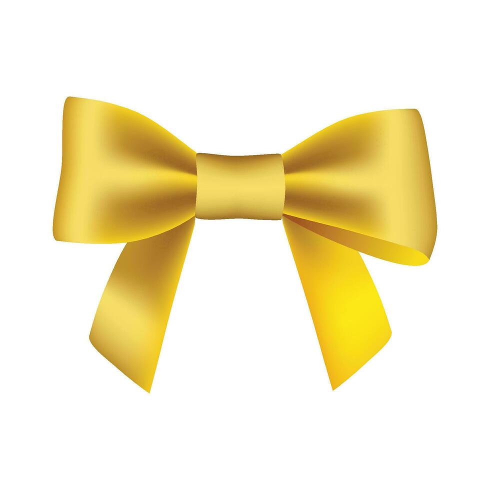 Vector golden ribbon on white background