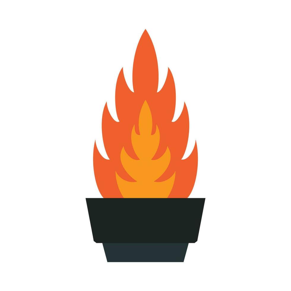 vector antorcha aislado en blanco antecedentes. fuego. símbolo de olímpico juegos. llameante figura