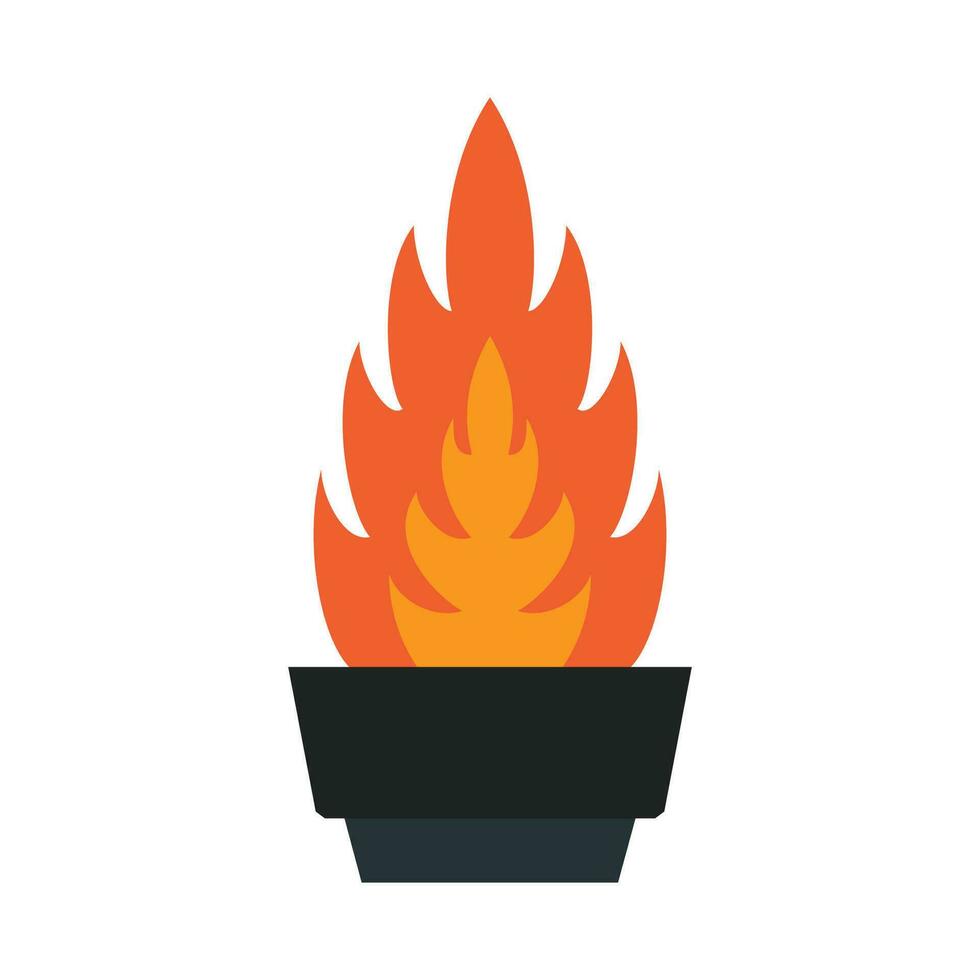 Vector torch isolated on white background. fire. symbol of olympic games. flaming figure