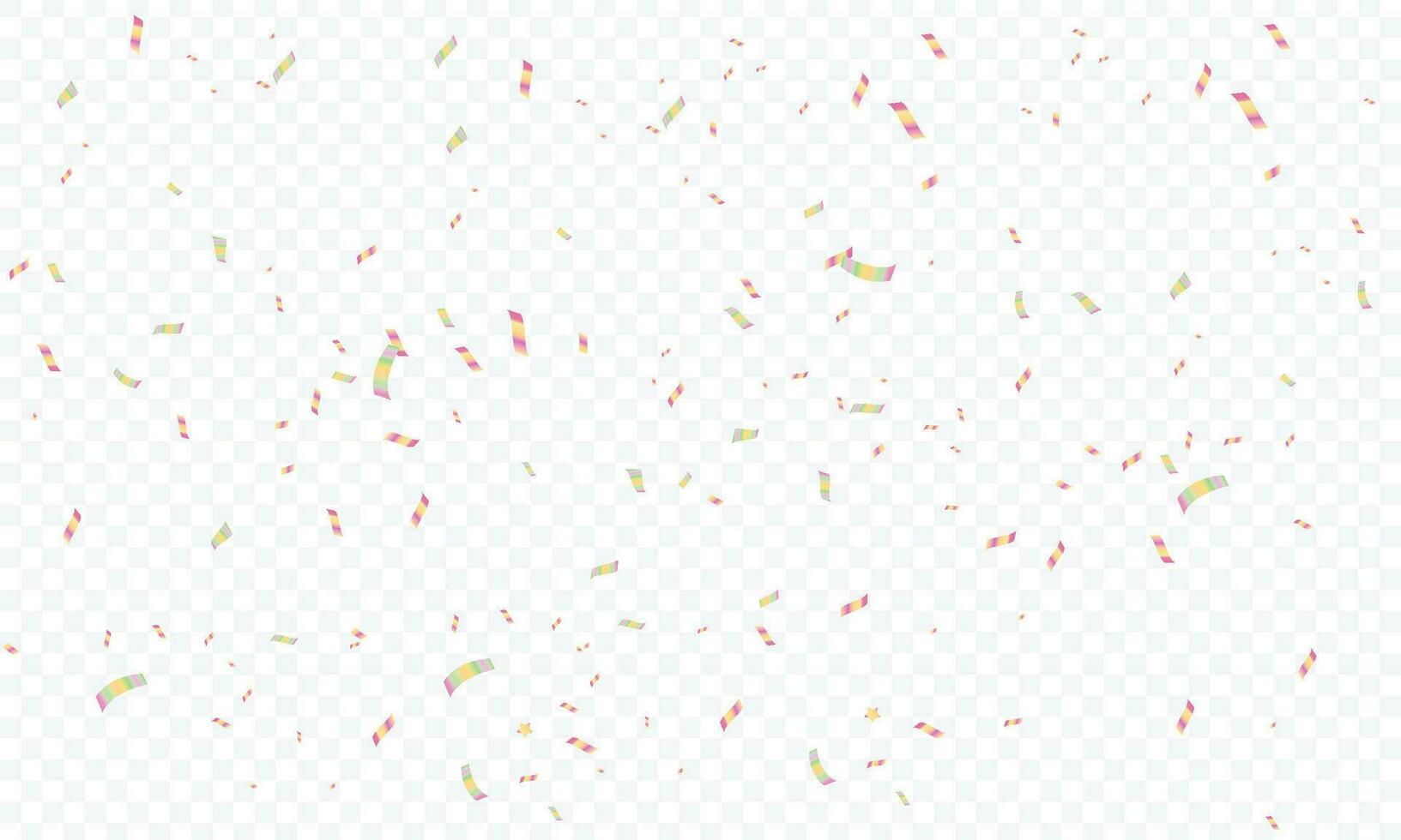 Vector abstract holographic confetti background design