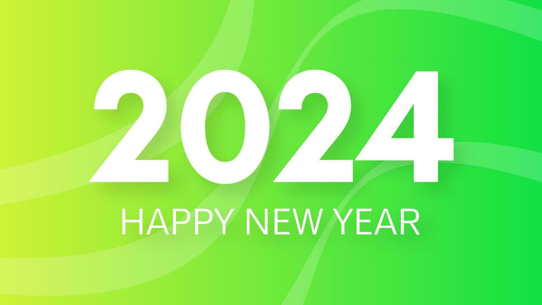 2024 Happy New Year on colorful background vector