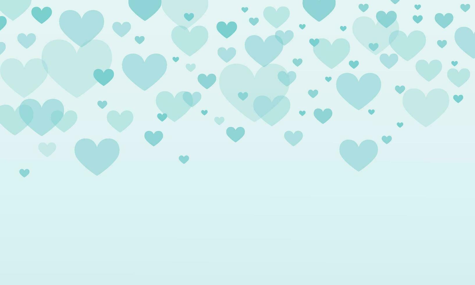 Vector blue hearts design background for valentines day